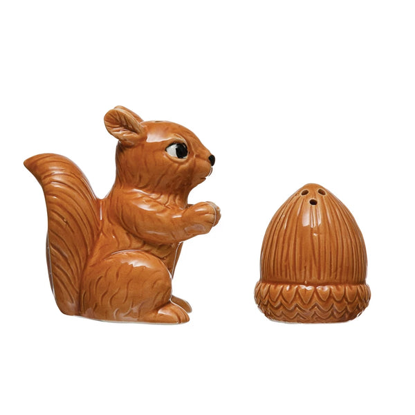 Squirrel & Acorn Salt & Pepper Set - Fancy Flours