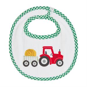 Tractor Farm Applique Bib