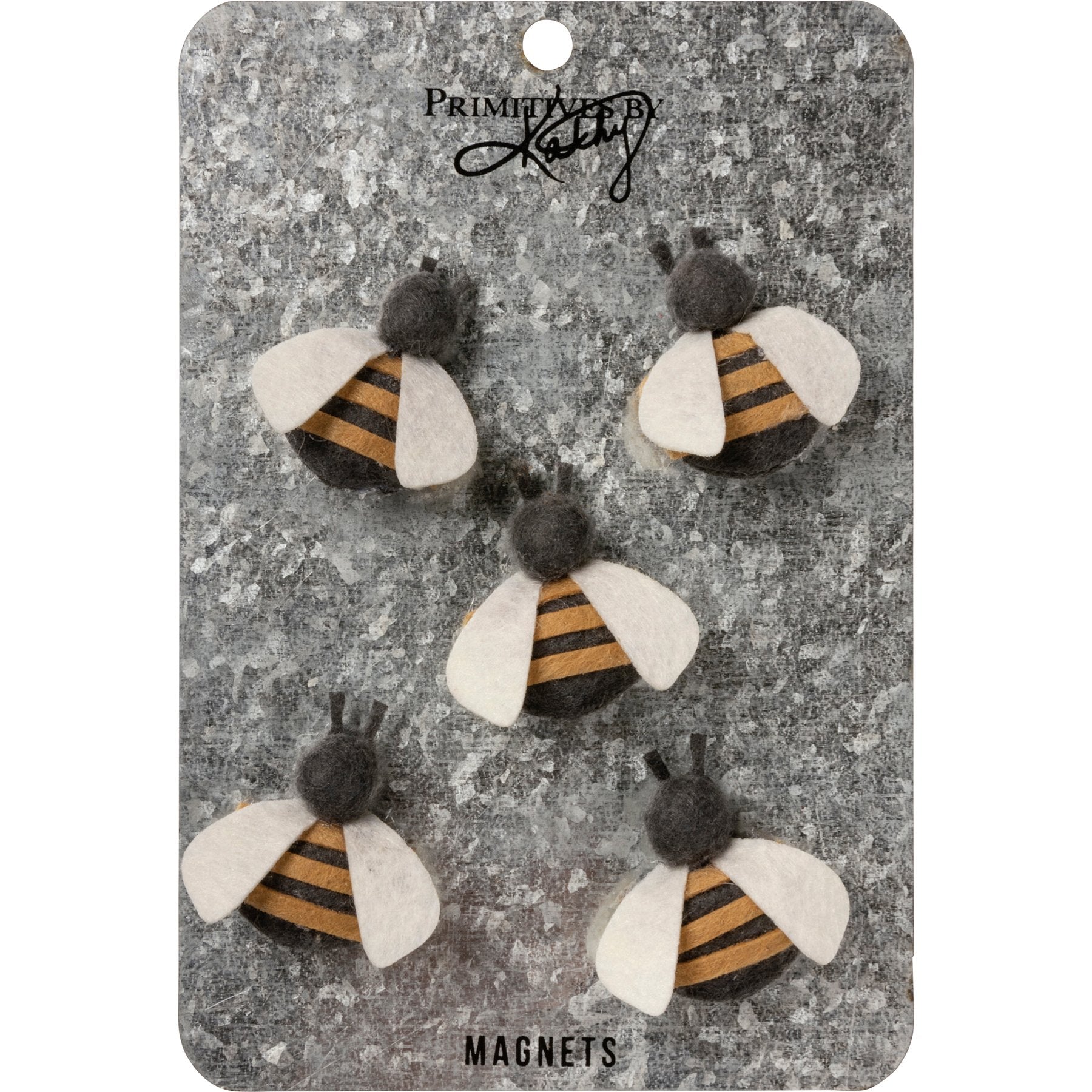 Felted Bees Magnet Set