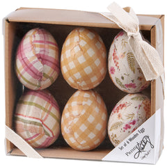 Gingham Wooden Eggs