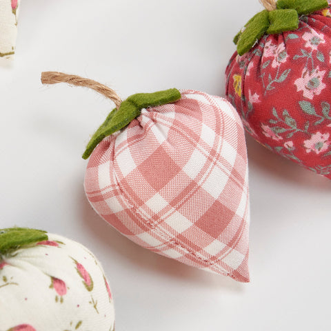 Fabric Strawberries In Basket