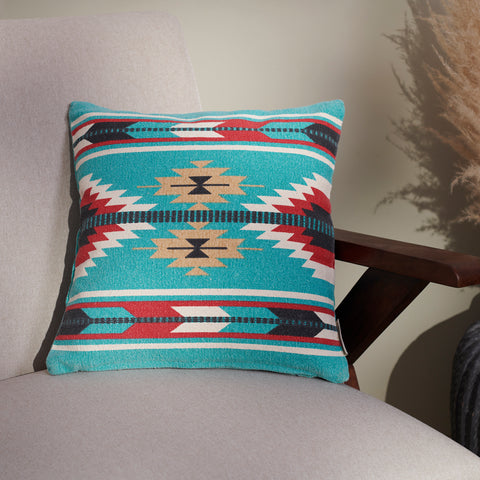 Turquoise Aztec Pillow