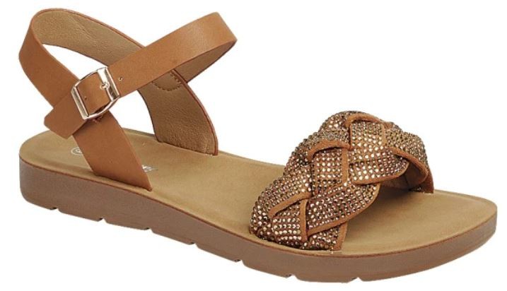 Reform Braided Rhinestone Sandal