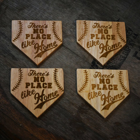 There's No Place Like Home Dugout Mug® Wood Coaster Set