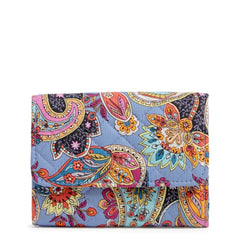 RFID Riley Compact Wallet in Recycled Cotton-Provence Paisley