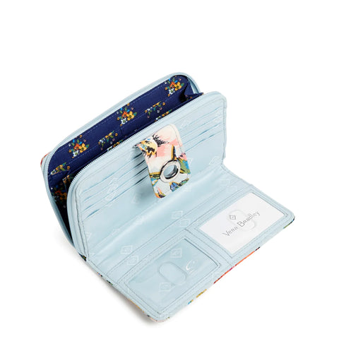 RFID Turnlock Wallet Sea Air Floral