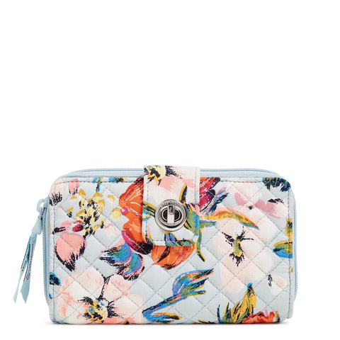 RFID Turnlock Wallet Sea Air Floral