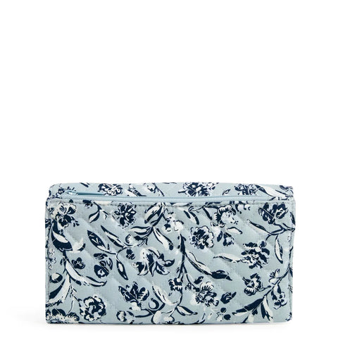 RFID Trifold Clutch Wallet Perennials Gray