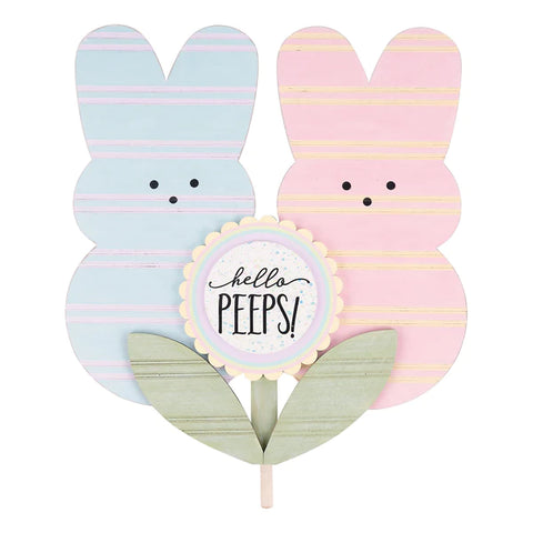 Striped Hello Peeps Topper