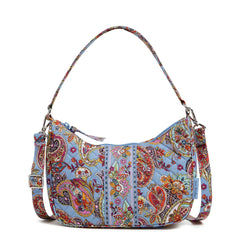 Frannie Crescent Crossbody Bag in Recycled Cotton-Provence Paisley