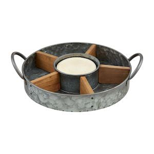 Tin Server & Bowl Set