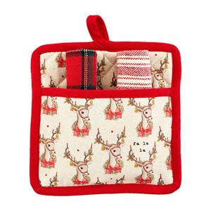 DEER POT HOLDER SET