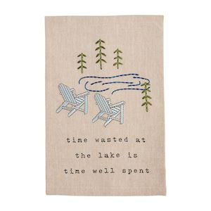 Lake Embroidery Towel