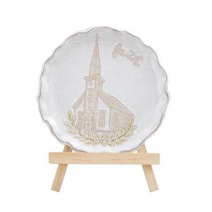 Church Plate On Easel