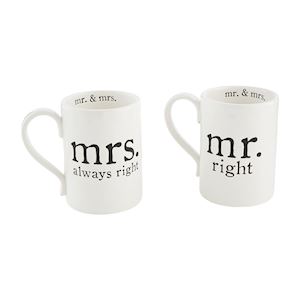 Mr. & Mrs. Right Mug Set