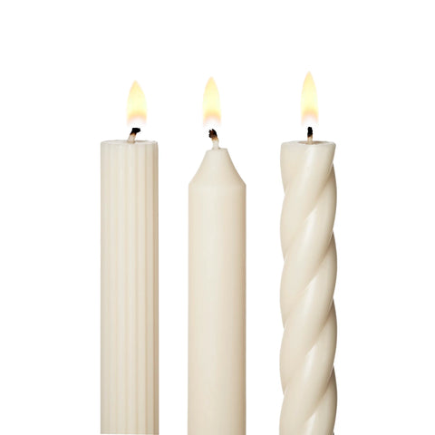 Driftwood Assorted Candle Tapers 3-Pack