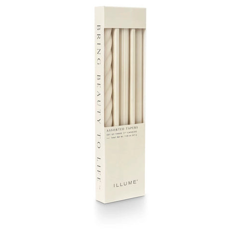 Driftwood Assorted Candle Tapers 3-Pack