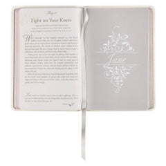 Christian Art Gifts - Devotional for Mr. & Mrs. White Faux Leather