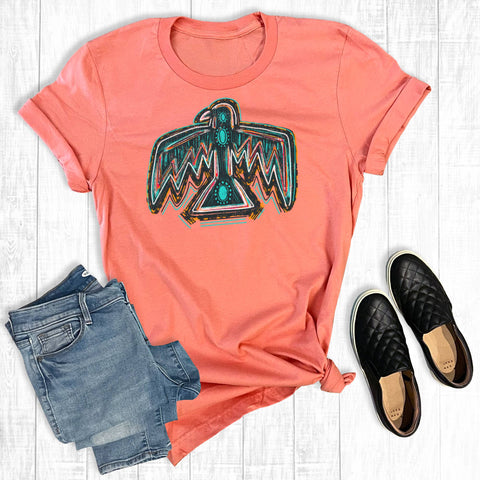 Turquoise Thunderbird Tee