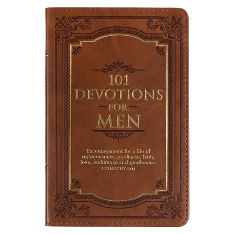 Christian Art Gifts - 101 Devotions for Men Faux Leather