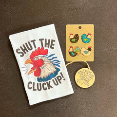 Driftless Studios - Shut The Cluck Up Funny Rooster Tea Towels