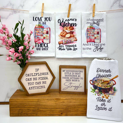 Driftless Studios - Dinner Choices Driftless Cotton Tea Towels - Home Decor