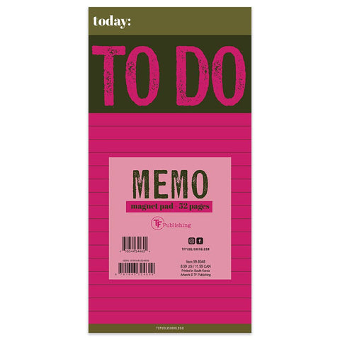 TF Publishing - Paper Goods - Big To Do Memo Magnet Pad: OPEN DATED / 99-8548