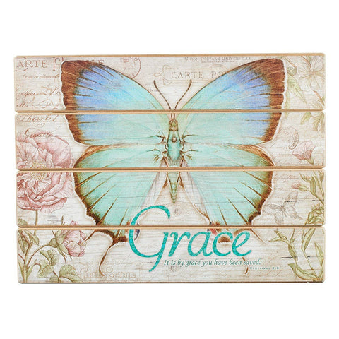 Christian Art Gifts - Wall Art Butterfly Grace Eph. 2:8