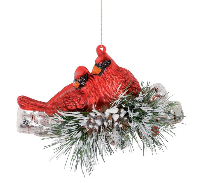 CARDINALS ON BRANCH ORNAMENT