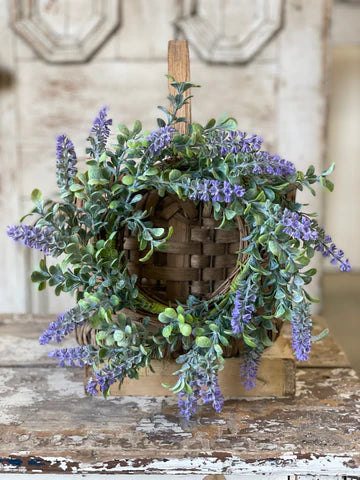 Purple Sage Boxwood Candle Ring | 12"