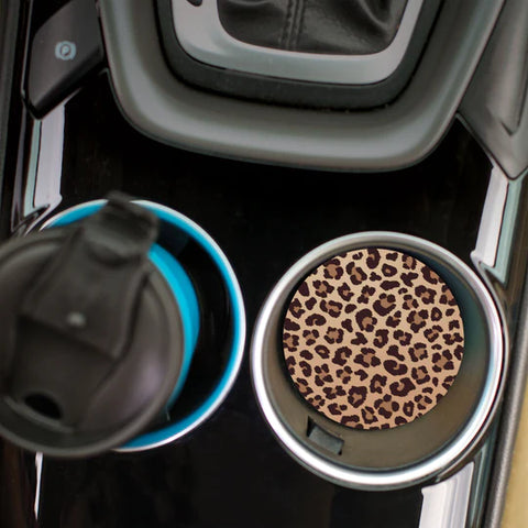 CHEETAH PRINT CAR COASTER