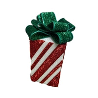 PEPPERMINT TWIST GIFT BOX TABLE DÉCOR 6" X 2.5"