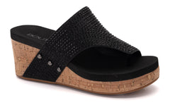 Black Crystal Flirty Wedge