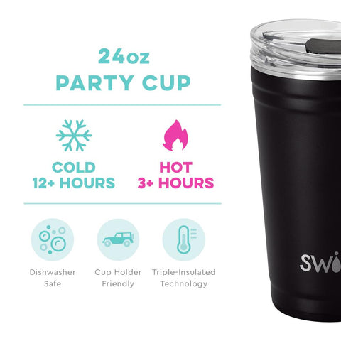 Black Party Cup 24oz