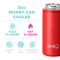 Red Skinny Can Cooler (12oz)