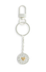 Love you Locket Key Fob - Silver