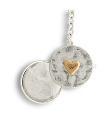 Love you Locket Key Fob - Silver