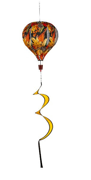 Grateful Thankful Blessed Leaves Burlap Balloon Spinner