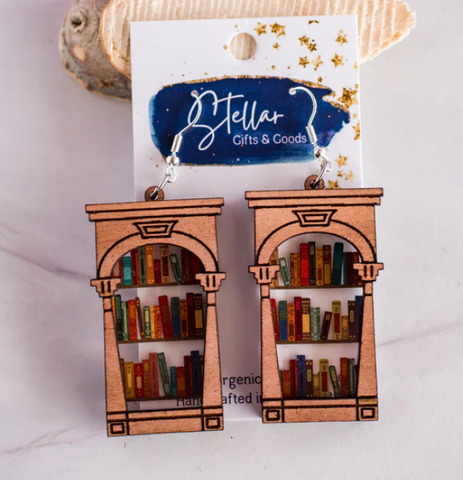 Bookcase Layered Dangle Earrings