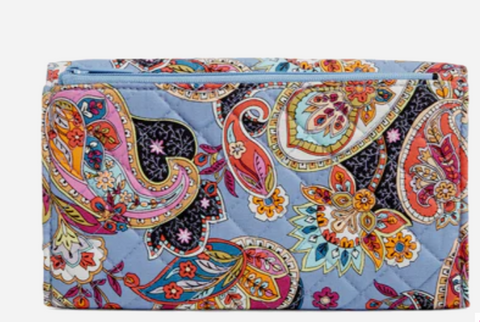 RFID Trifold Clutch Wallet-Provence Paisley