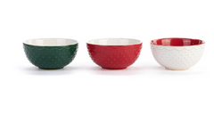 Ceramic Christmas Baking Bowls - Set of 3