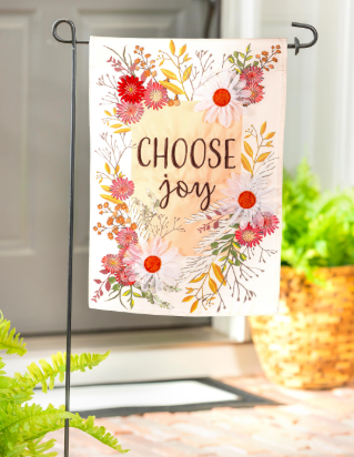 Choose Joy Applique Garden Flag