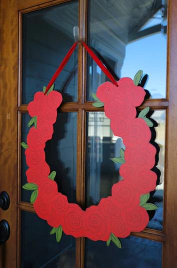 Rose Horseshoe Door Hanger