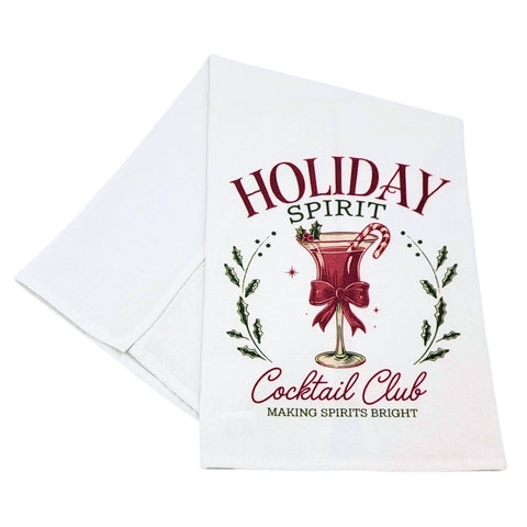 Driftless Studios - Holiday Spirit Cocktail Club Christmas Tea Towels