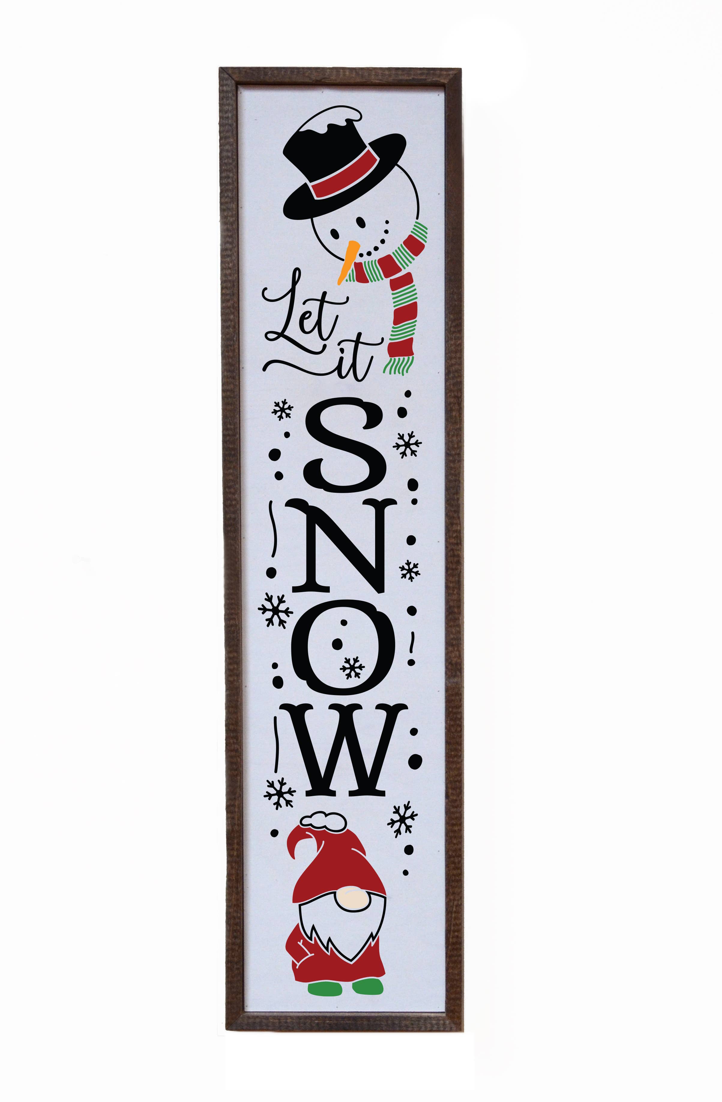 Driftless Studios - 24x6 Let It Snow Christmas Decor - Wood Sign