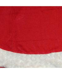 45" Red With White Trim Velvet Tree Skirt