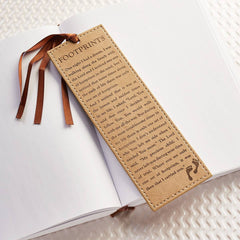 Christian Art Gifts - Bookmark Faux Leather Footprints