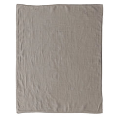 Cotton Double Cloth Baby Blanket w/ Trim in Bag, Taupe