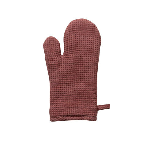 Woven Linen & Cotton Waffle Hot Mitt