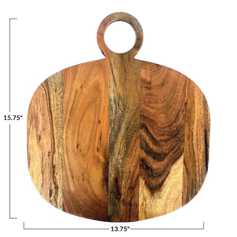 Acacia Wood Cheese/Cutting Board w/ Handle